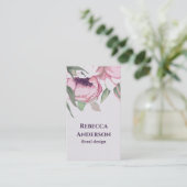 Elegant Waterverf Floral Visitekaartje (Staand voorkant)