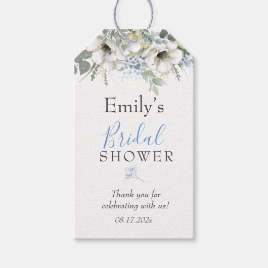 Elegant Waterverf Floral Vrijgezellenfeest Cadeaulabel (Voorkant)