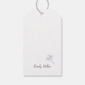 Elegant Waterverf Floral Vrijgezellenfeest Cadeaulabel (Achterkant)