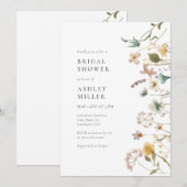 Elegant Waterverf Floral Vrijgezellenfeest Kaart (Voorkant / Achterkant)