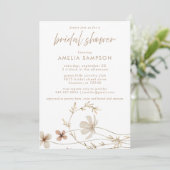 Elegant Waterverf Floral Vrijgezellenfeest Kaart (Staand voorkant)