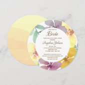 Elegant Waterverf Floral Vrijgezellenfeest Kaart (Voorkant / Achterkant)