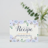 Elegant Waterverf Floral Vrijgezellenfeest Recipe Uitnodiging Briefkaart (Staand voorkant)