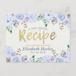 Elegant Waterverf Floral Vrijgezellenfeest Recipe Uitnodiging Briefkaart