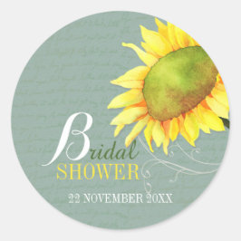 Elegant Waterverf Floral Vrijgezellenfeest Ronde Sticker