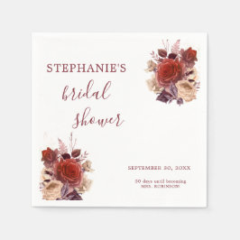 Elegant Waterverf Floral Vrijgezellenfeest Servet