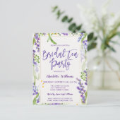 Elegant Waterverf Floral Vrijgezellenfeest Tea Briefkaart (Staand voorkant)