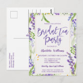 Elegant Waterverf Floral Vrijgezellenfeest Tea Briefkaart (Voorkant / Achterkant)