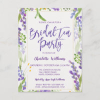 Elegant Waterverf Floral Vrijgezellenfeest Tea