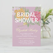 Elegant Waterverf Floral Vrijgezellenfeest Wedding Kaart (Staand voorkant)