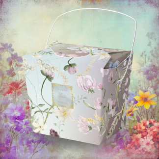 Elegant Waterverf Floral Wedding Bedankdoosjes