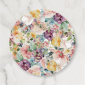 Elegant Waterverf Floral Wedding Bedankjes Labels (Achterkant)