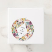 Elegant Waterverf Floral Wedding Bedankjes Labels (In situ)