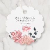 Elegant Waterverf Floral Wedding Bedankjes Labels (Voorkant)
