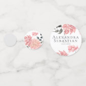 Elegant Waterverf Floral Wedding Confetti (Achterkanten)