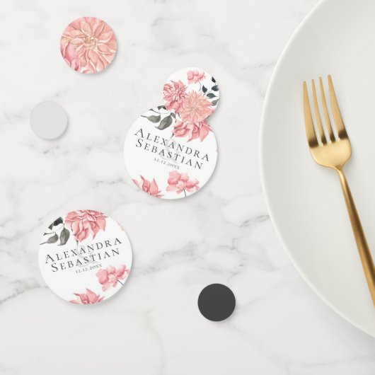 Elegant Waterverf Floral Wedding Confetti (Groep)