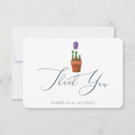 Elegant Waterverf Floral Wedding Dank je wel Bedankkaart