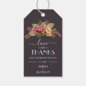Elegant Waterverf Floral Wedding Favor Cadeaulabel (Voorkant)