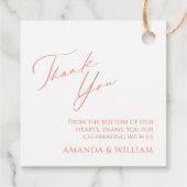 Elegant Waterverf Floral Wedding Favor Labels (Achterkant)