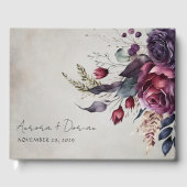 Elegant Waterverf Floral Wedding Gastenboek (Voorkant)