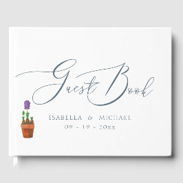 Elegant Waterverf Floral Wedding Gastenboek