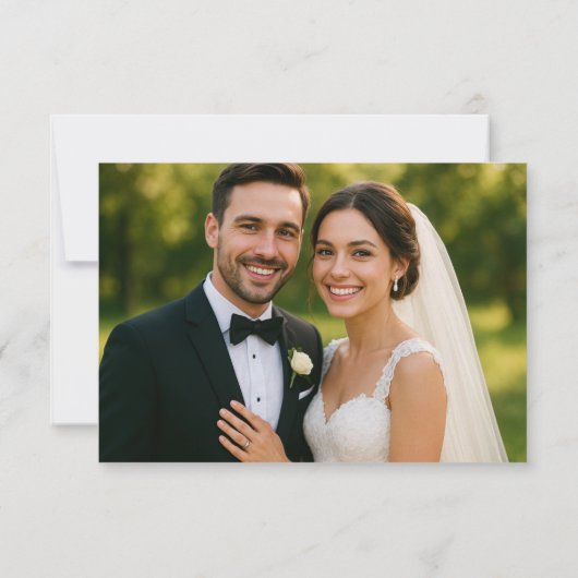 Elegant Waterverf Floral Wedding Hartelijk dank Bedankkaart (Achterkant)