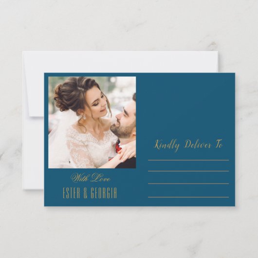 Elegant Waterverf Floral Wedding Hartelijk dank Bedankkaart (Achterkant)