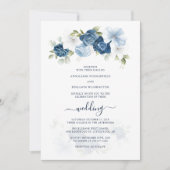 Elegant Waterverf Floral Wedding Kaart (Voorkant)