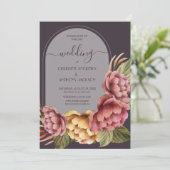 Elegant Waterverf Floral Wedding Kaart (Staand voorkant)