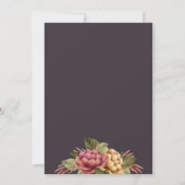 Elegant Waterverf Floral Wedding Kaart (Achterkant)