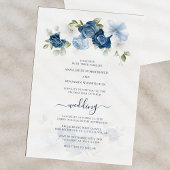 Elegant Waterverf Floral Wedding Kaart