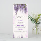 Elegant Waterverf Floral Wedding Menu Card (Staand voorkant)