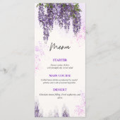 Elegant Waterverf Floral Wedding Menu Card (Voorkant)