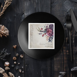 Elegant Waterverf Floral Wedding Napkin Servet