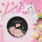 Elegant Waterverf Floral Wedding Papieren Bordje (Feest)