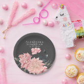 Elegant Waterverf Floral Wedding Papieren Bordje (Feest)