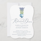 Elegant Waterverf Floral Wedding Rehearsal Dinner Kaart (Voorkant)