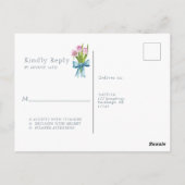 Elegant Waterverf Floral Wedding Rsvp Briefkaart (Achterkant)