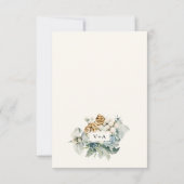 Elegant Waterverf Floral Wedding RSVP Kaart (Achterkant)
