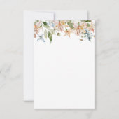 Elegant Waterverf Floral Wedding RSVP Kaartje (Achterkant)