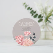 Elegant Waterverf Floral Wedding Save the Date (Staand voorkant)