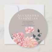 Elegant Waterverf Floral Wedding Save the Date (Voorkant)