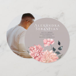 Elegant Waterverf Floral Wedding Save the Date