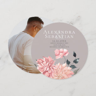 Elegant Waterverf Floral Wedding Save the Date
