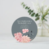 Elegant Waterverf Floral Wedding Save the Date (Staand voorkant)