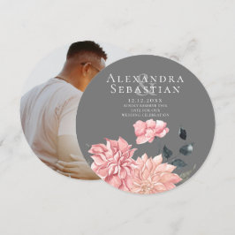 Elegant Waterverf Floral Wedding Save the Date