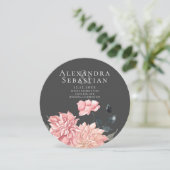 Elegant Waterverf Floral Wedding Save the Date (Staand voorkant)