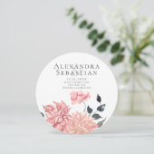 Elegant Waterverf Floral Wedding Save the Date (Staand voorkant)