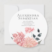 Elegant Waterverf Floral Wedding Save the Date (Voorkant)