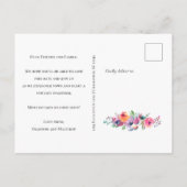 Elegant Waterverf Floral Wedding Save the Date Aankondigingskaart (Achterkant)